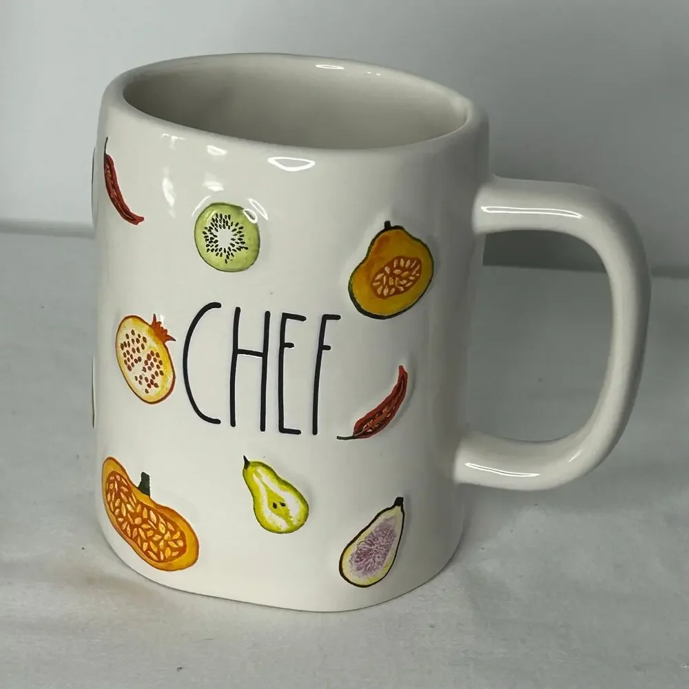 Rae Dunn CHEF Mug Artisan Collection Fruit Chili Kitchen Coffee Cup